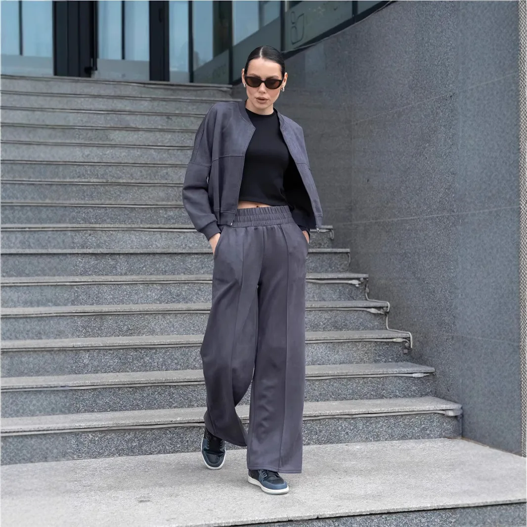 

Comfortable Tracksuit Athleisure Street Urbanwear Tracksuit Relaxed Sleeve Hoodie Tracksuit Stylish Womens Matching Set