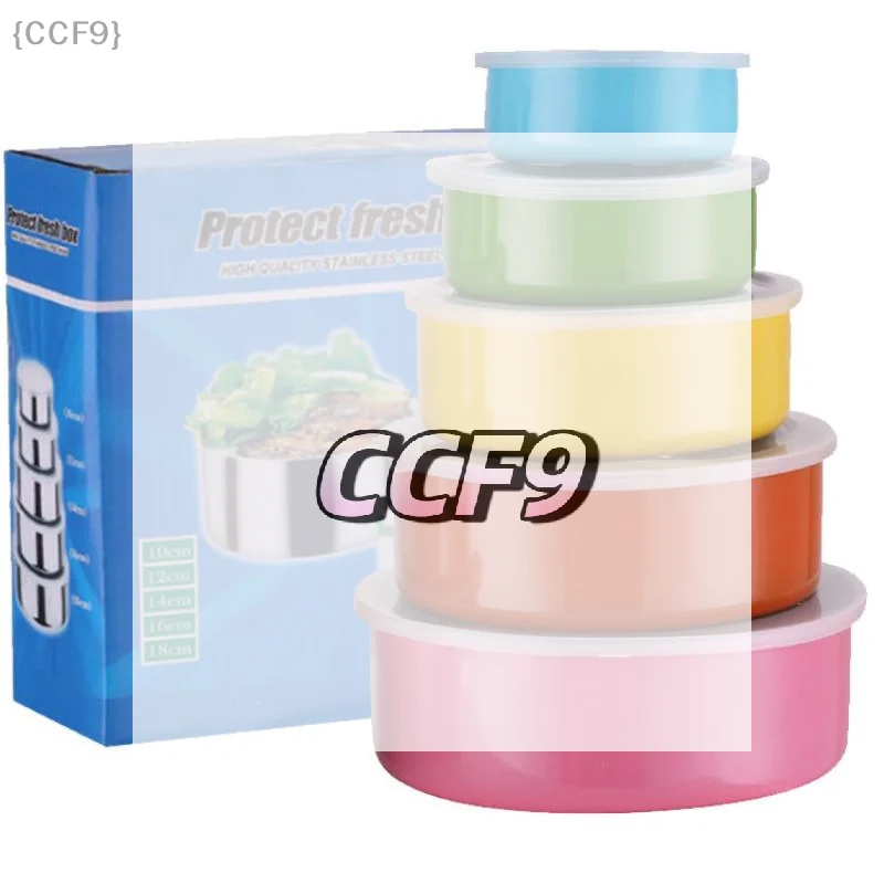 

5Pcs Colorful Stainless Steel Mixing Bowls With Lids Stackable And Storage Deep Nesting Bowls Dishwasher Safe For Kitchen Baking