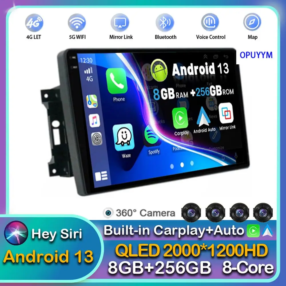 

Android 13 Carplay для Jeep Compass Grand Cherokee Wrangler Chrysler Sebring Town Country Dodge Зарядное устройство Автомобильный радиоплеер DPS BT