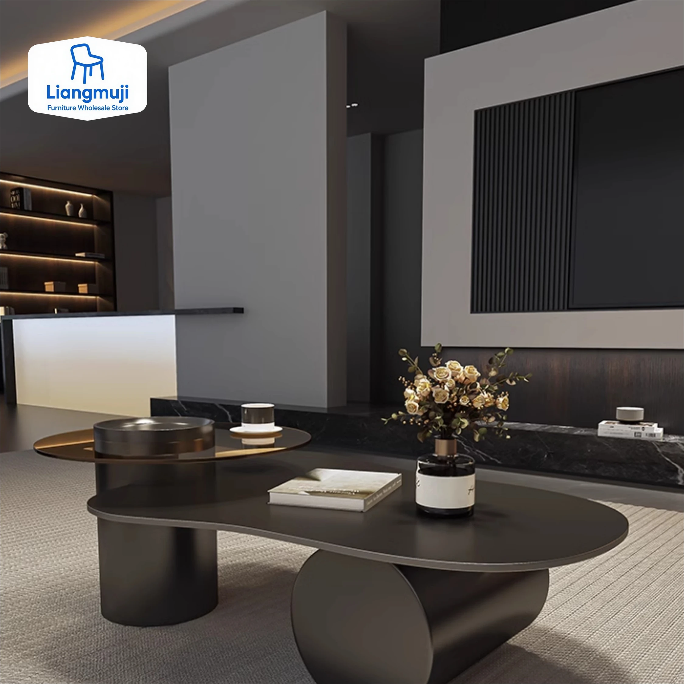 

Italian Minimalist Coffee Table Space Saving Standing Designer Modern Aesthetic Side Table Nordic Kaffee Tische Home Furniture