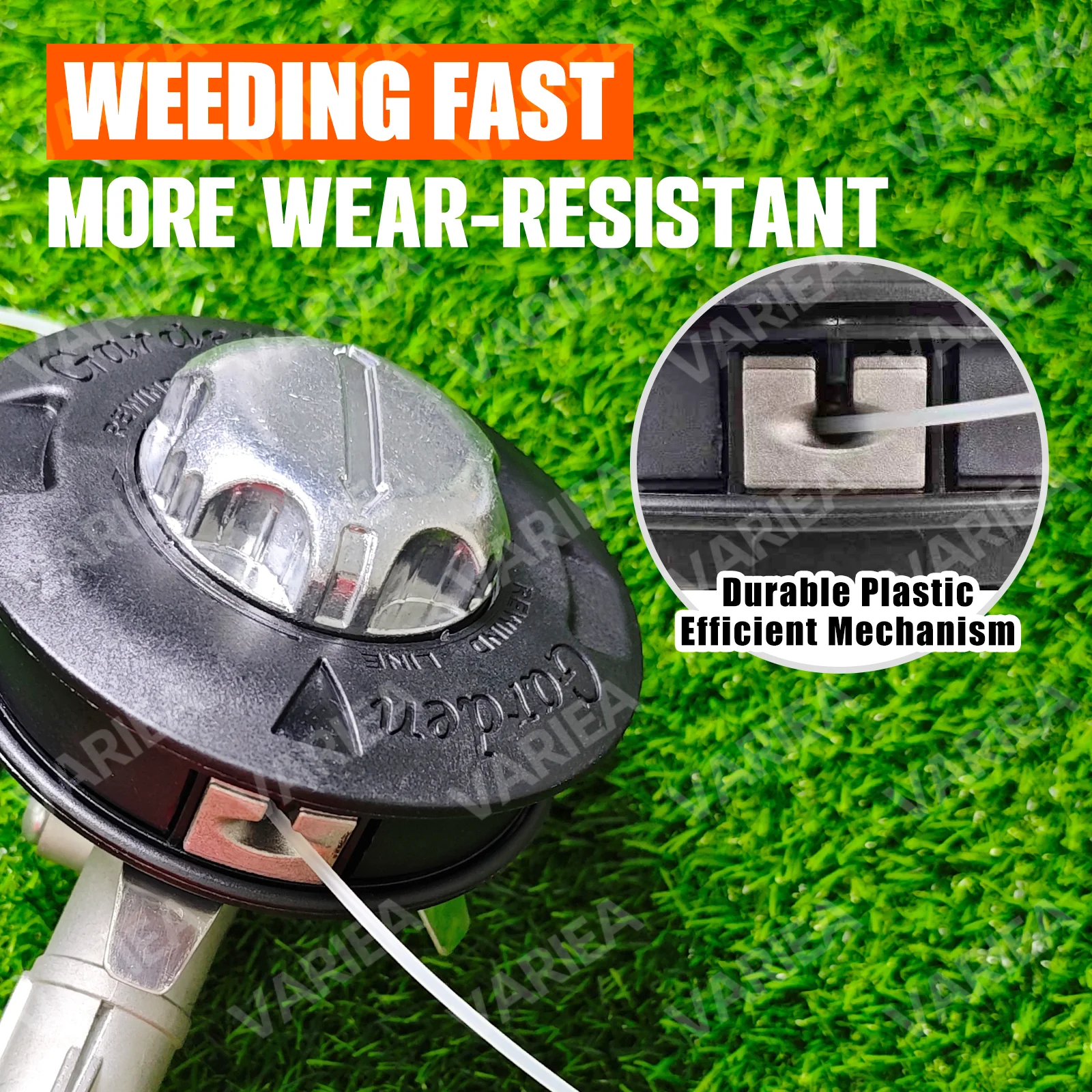 VARIEA - M10*1.25LHF high-quality automatic lawn mower head - Efficient cutting, durable and easy to install - Suitable for gard