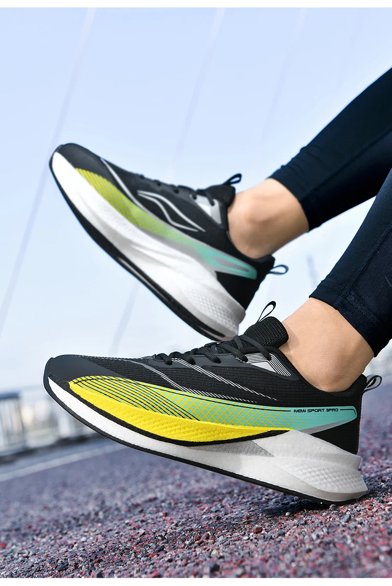Weiße Marathon-Laufschuhe für Herren, spezielle Sportschuhe, atmungsaktive Turnschuhe, gepolsterte Turnschuhe für Rennen, Joggen, Outdoor, Tennis, Sportschuhe – Detail 16