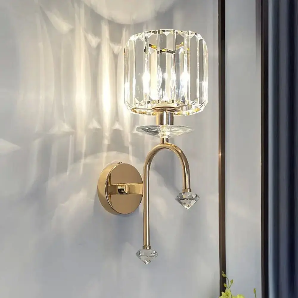

Modern Crystal Bedroom Corridor Wall light Balcony Hallway Wall Sconces Mirror Front Washroom Wall Lamps