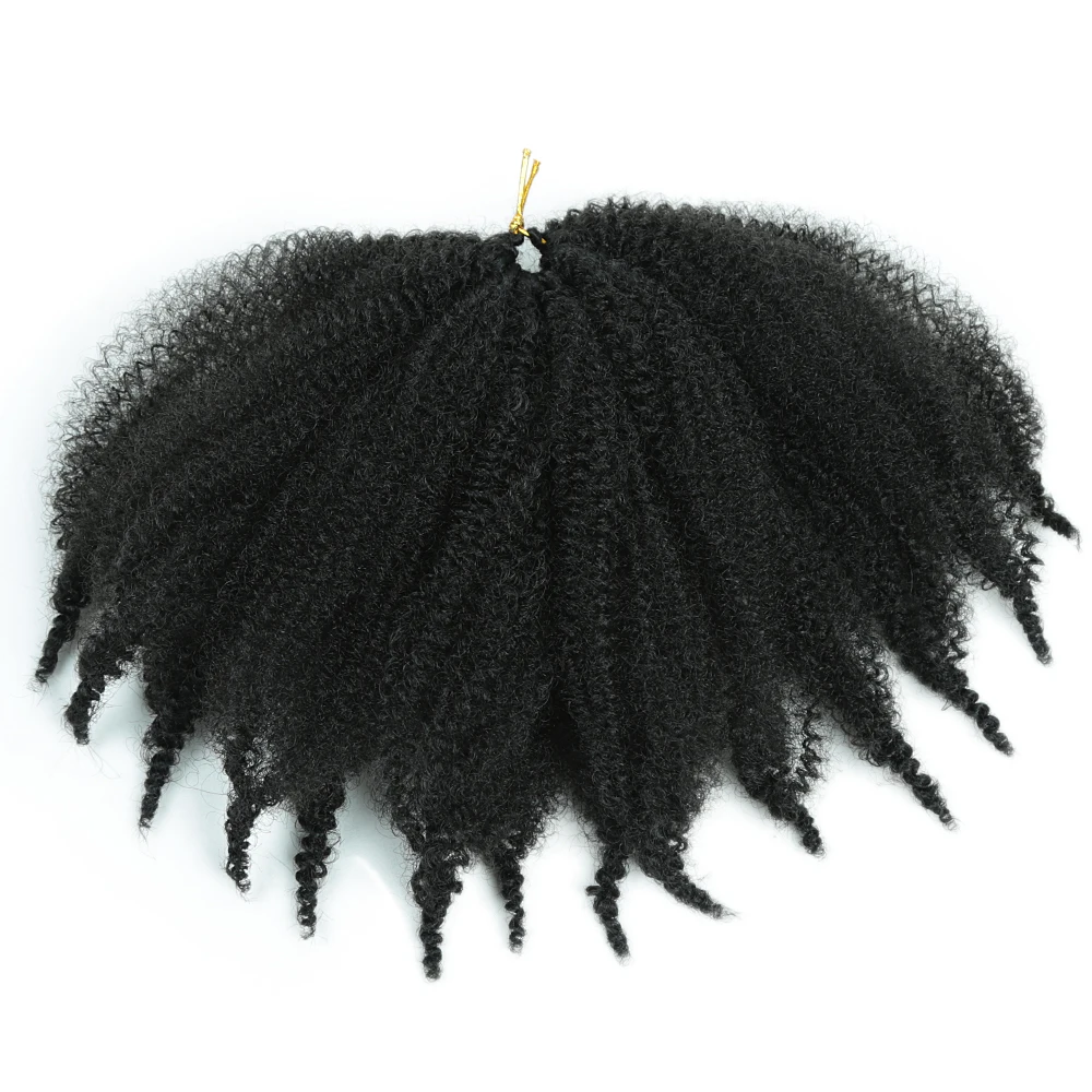 Afro Twist Crochet Braids Hair 8 Inch Synthetic High Temp Fiber Soft Ombre Brown Braiding Hair Extensions for Women