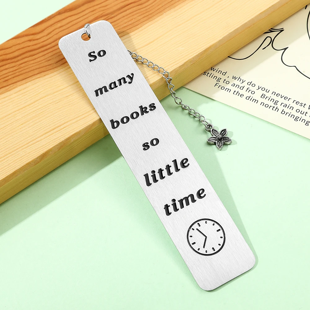 1pc Inspirational Bookmarks Stainless Steel Metal Bookmarks Gifts for Book Lovers Collection Reading Markers