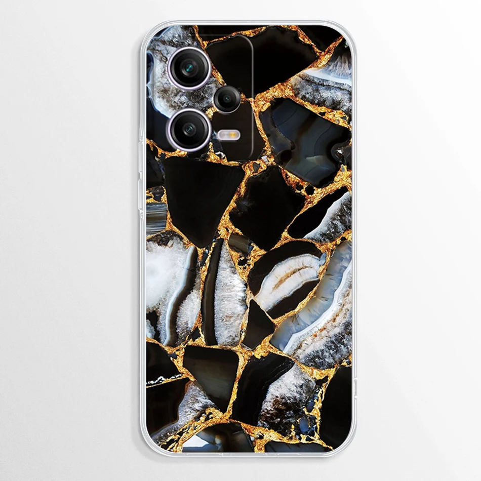 For Redmi Note 12 Pro Case Redmi Note 12S Cover Marble Soft Clear TPU Silicone Phone Cases For Redmi Note 12 Pro Plus 5G Bumper