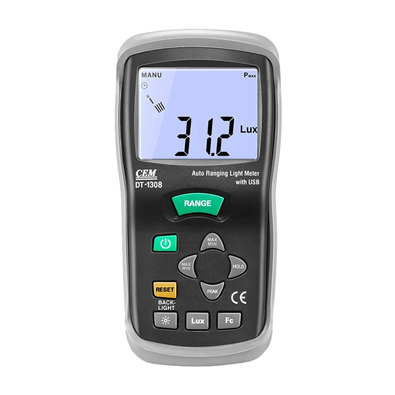 

DT-1308 Handheld Light Meter Illuminance Meter Brightness Meter Photometer Light Meter Illuminance Meter