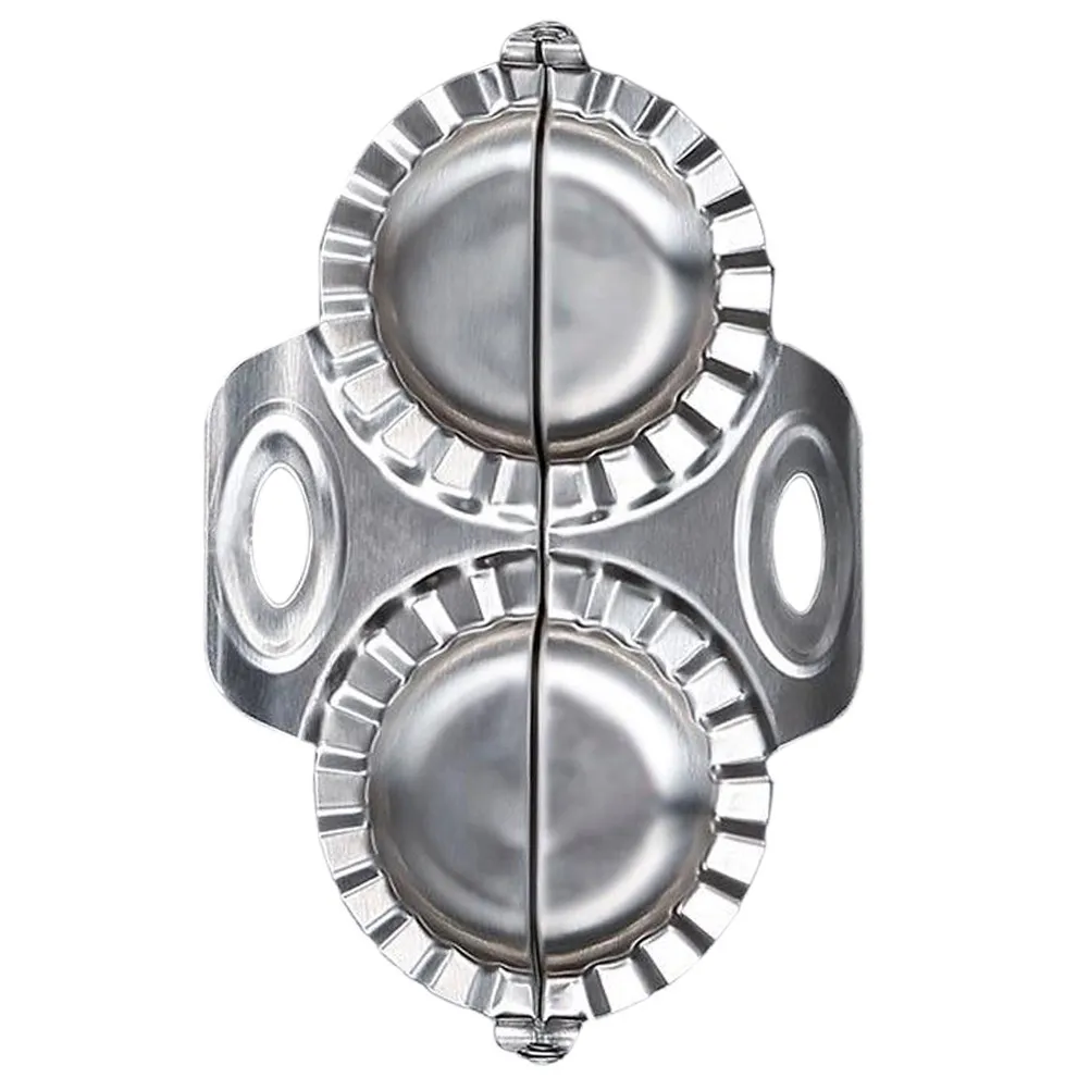 Stainless Steel Dumpling Mould Heavy Duty Crimped Edge for Tight Seal Rinse Clean Fast Dumpling Making Tool Home Kitchen