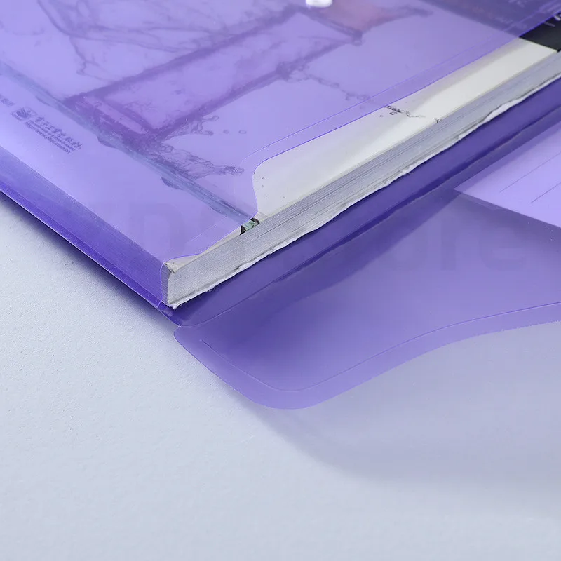 A4 10PCS Plastic Button Transparent Waterproof Business Card Document bag