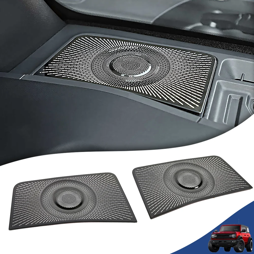 

2PCS Car A-Pillar Speaker Mesh Horn Grille Decoration Cover Trim for Ford Bronco 2021 2022 2023 2024 Auto Interior Accessories