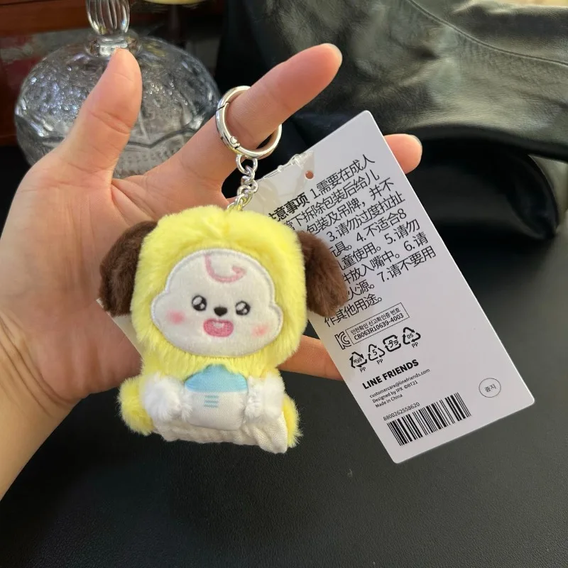 جديد BT21 مصاصة سلسلة صغيرة كوكي رجالي مجموعة أفخم دمية فتاة المدرسية قلادة مانغ الديكور لطيف تاتا المفاتيح دمية هدية