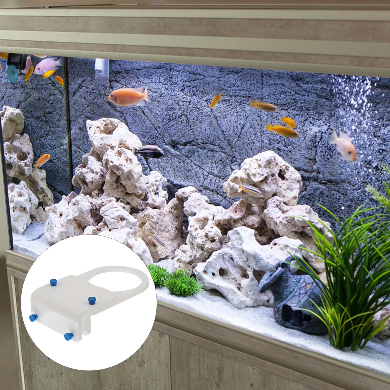 Telescopic Acrylic Filter Sock Holder 95Mm Diameter Adjustable Position Bracket Aquarium Filter Bag Holder White Easy Clean