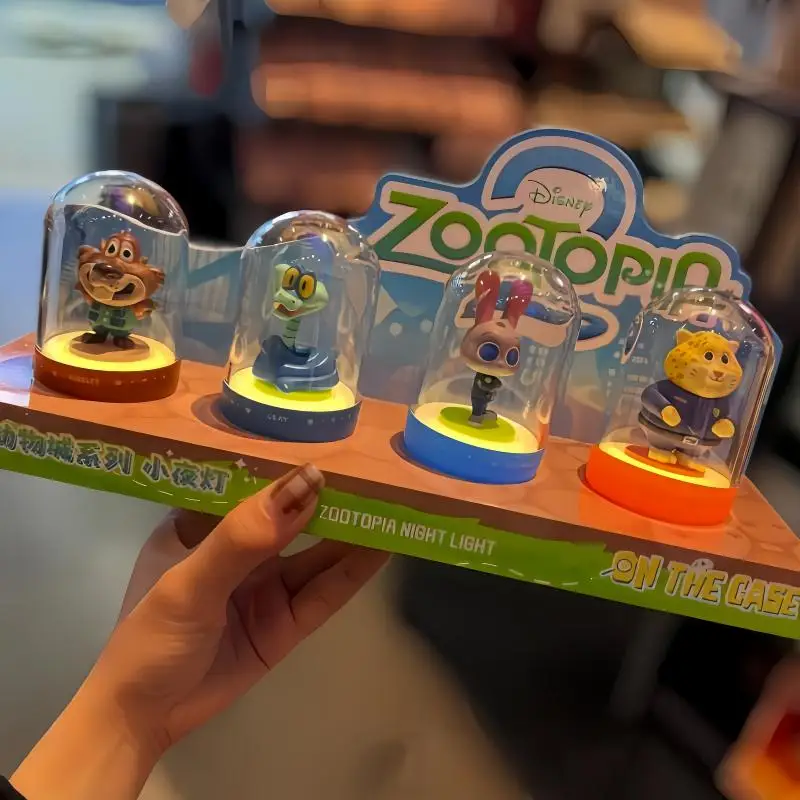 

Аутентичная коллекционная фигурка Disney Zootopia V2 Nightlight слепая коробка на тему фильма Джуди Ники Фокс Ник игрушка модный подарок-сюрприз