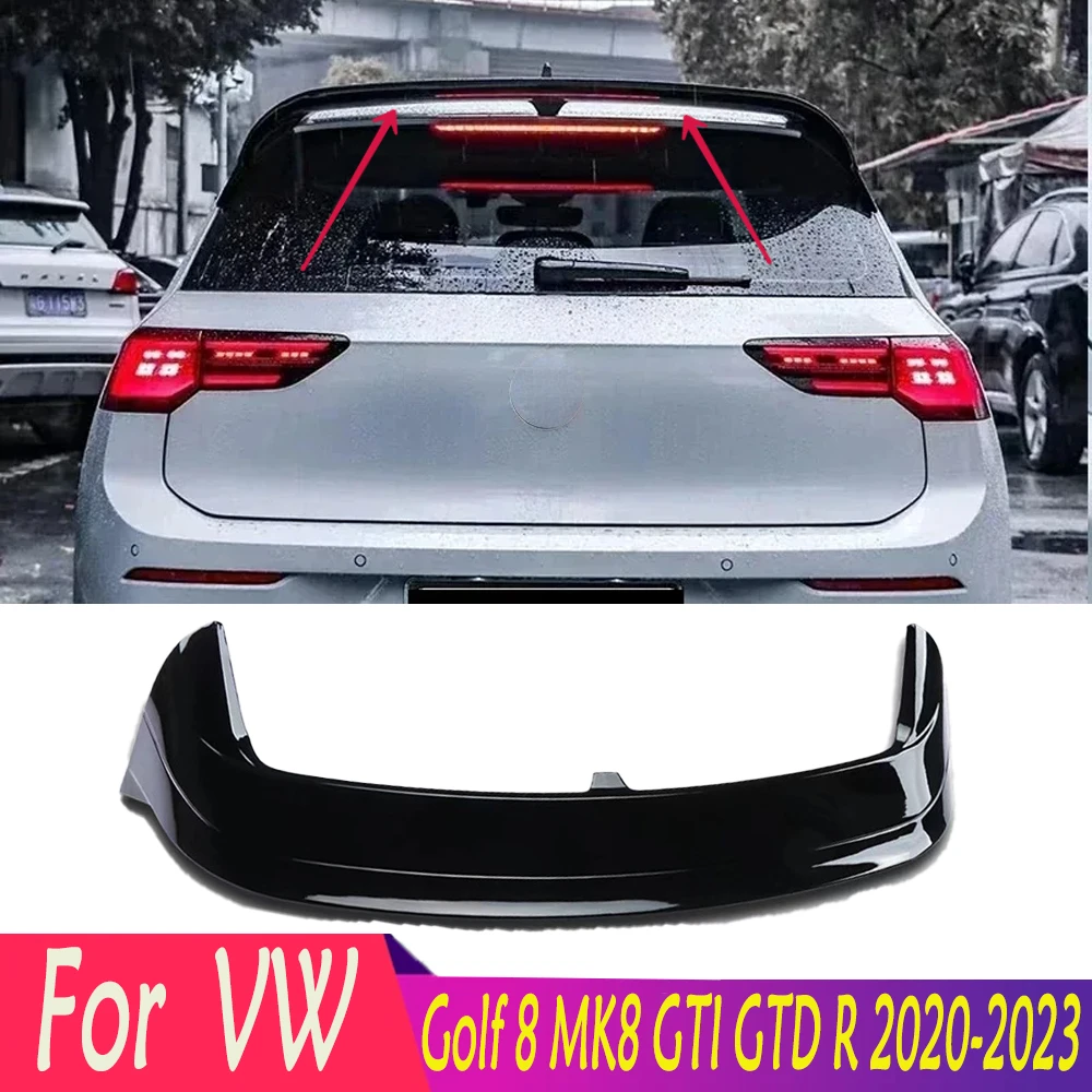 CS ClubSport Style For VW 2020-2023 Golf 8 MK8 GTI GTD R Car Rear Roof Spoiler Wing Car Rear Trunk Roof Spoiler Cap Body kit