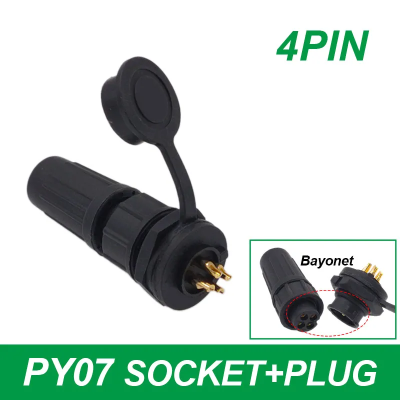 1 stks Connector Plastic Waterdichte Stopcontact IP67 PY07 Butt Connectors 2pin 3pin 4pin 5pin 6pin 7pin 8 pins Z108