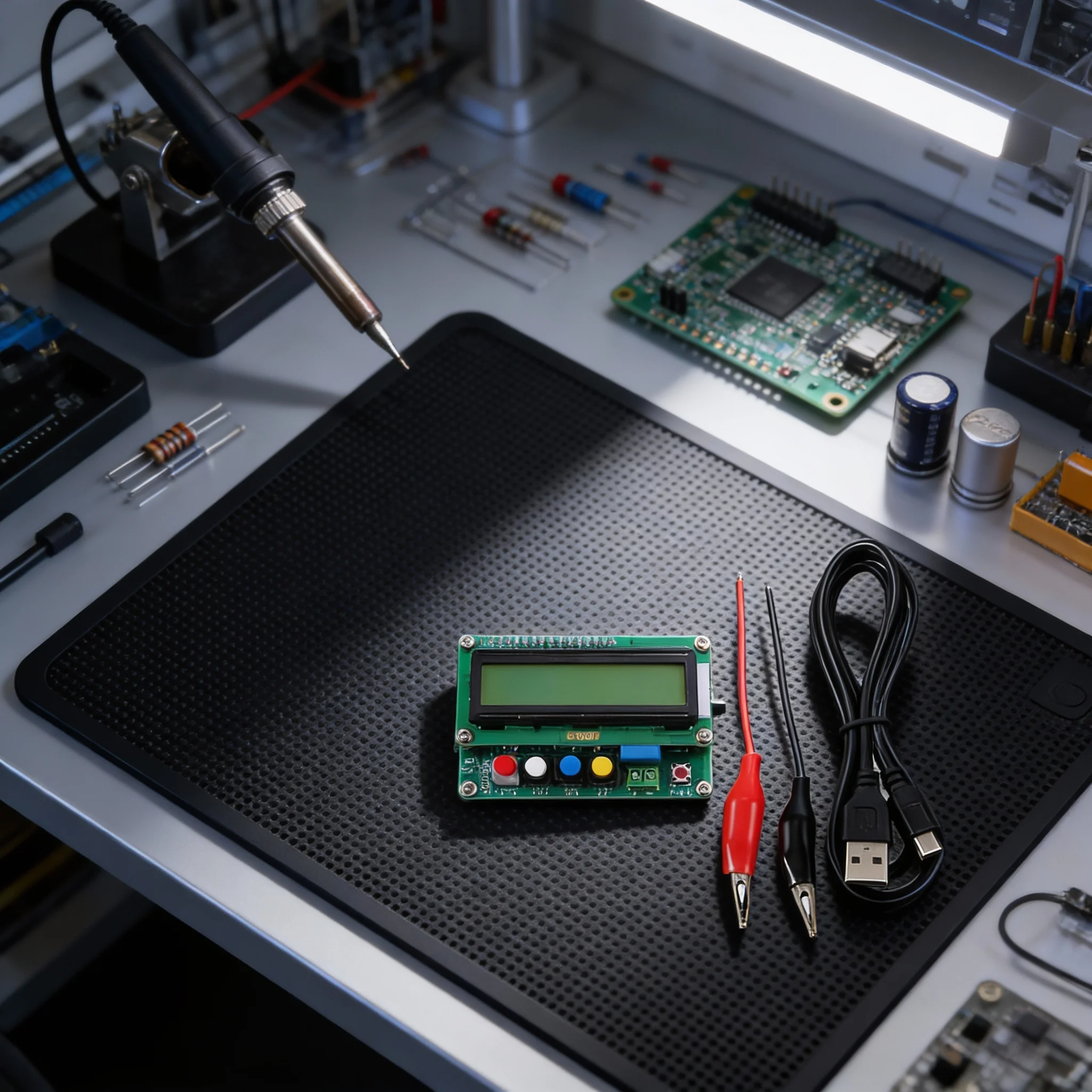 1set LC100-A Digital Inductance LCD Display Capacitance Meter 1Pf-100Mf/1Uh-100H Inductance Meter Tester With USB Cable Tools
