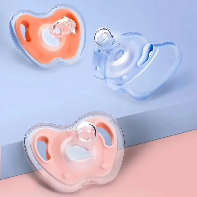 1 Pcs Baby Pacifier For Soothing Nighttime Sleep Breathable Design Multicolor Apple Shape Baby Silicone Accessories