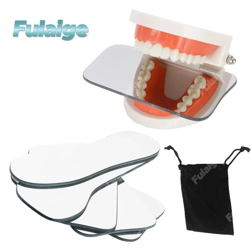 Intraoral Dental Mirror Set 3 Sizes Stainless Steel Double-Sided Examination & Photography Tool