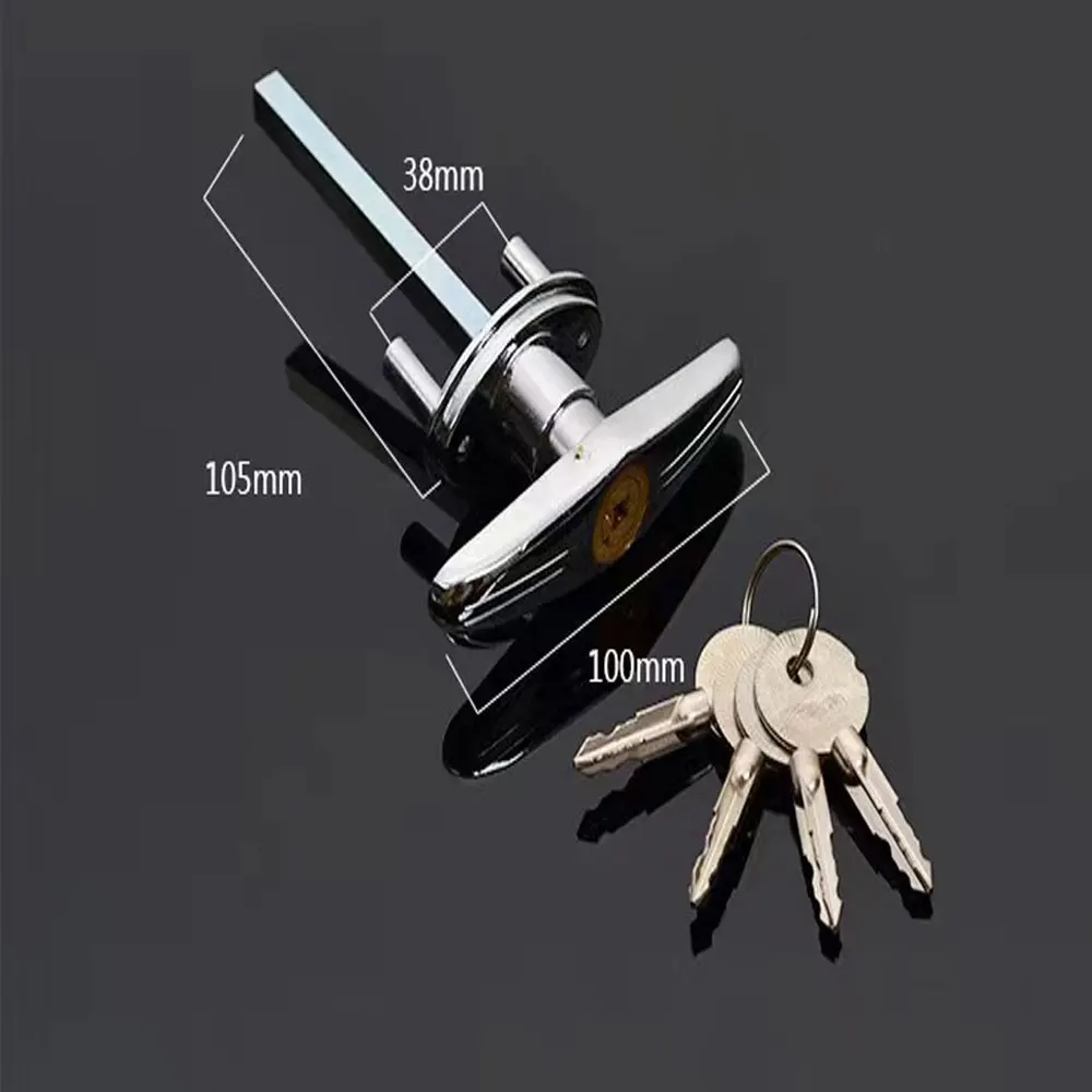 Garage Door Opener T Lock Handle with 2/4 keys Secure For Caravans & Trailers