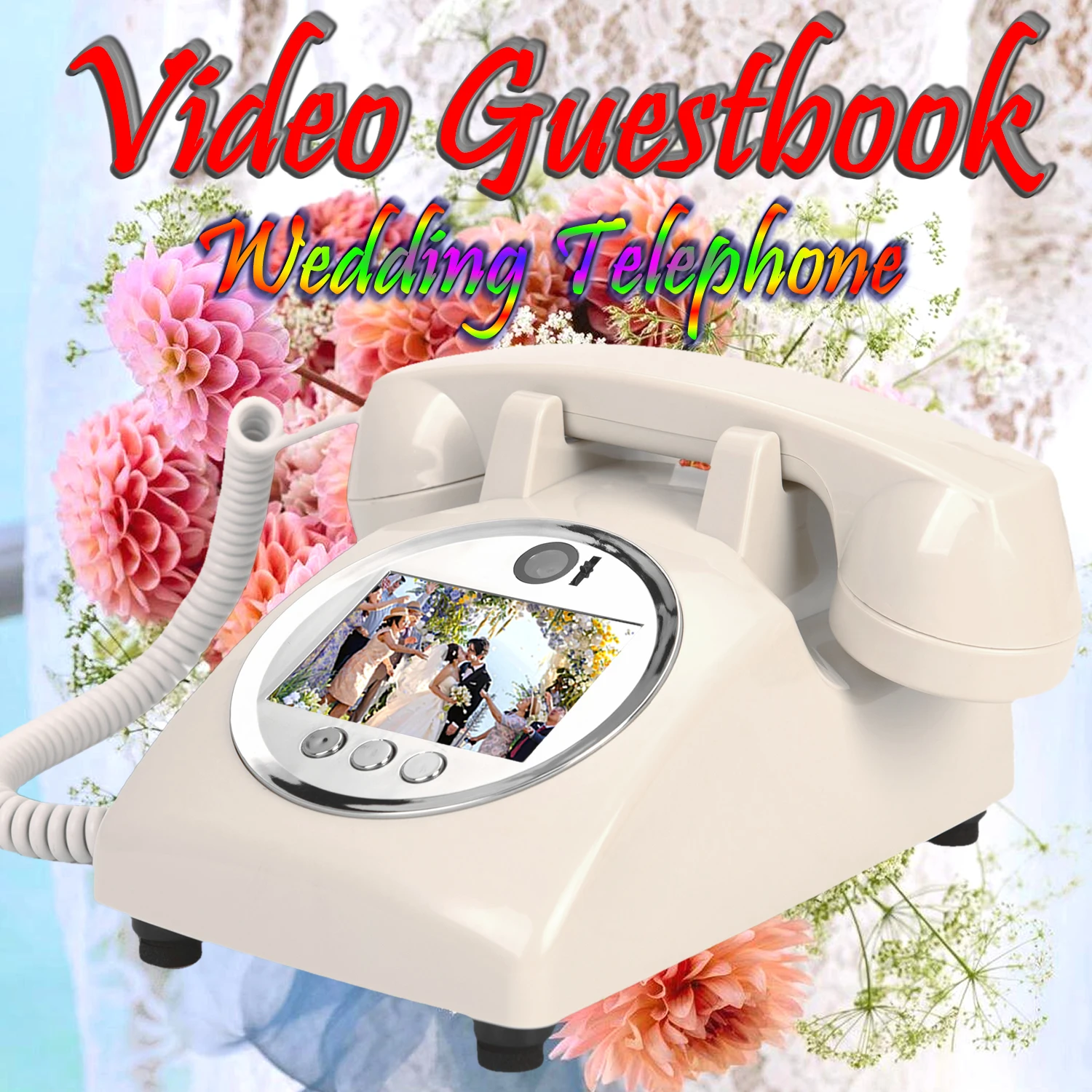 Audio video guestbook wedding phone video blessing sign-in book event voice video message phone video signature book