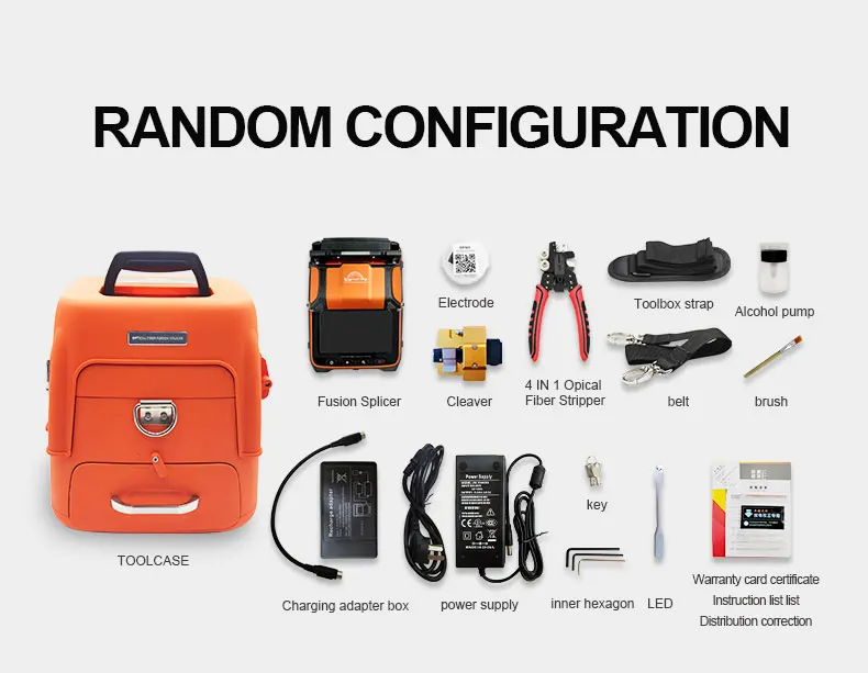 Signaalvuur AI-9 Fusion Lasmachine 6 Motor 5S Splicing Machine Met Vfl Optic Power Meter Tool Kits Ce Gratis Verzending