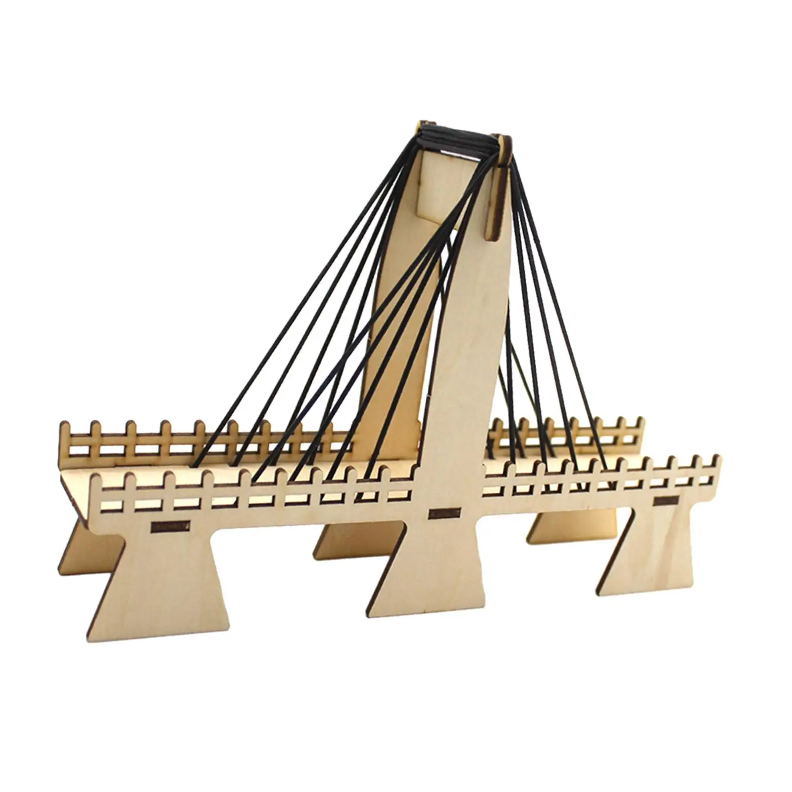 كابل تجربة العلوم التعليمية DIY Stayed Bridge للأطفال الصغار