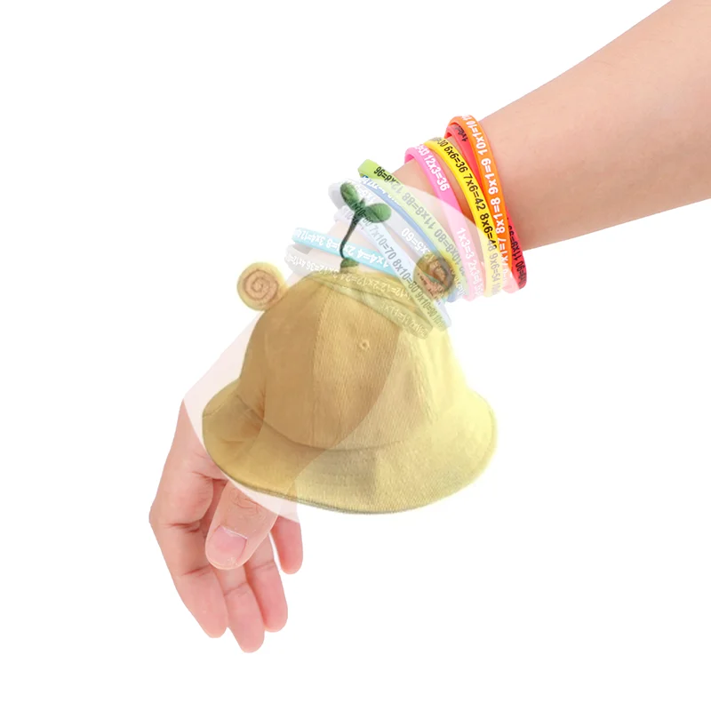 ชุดกำไลข้อมือซิลิโคนนิ่ม 12 ชิ้น/ชุด ตารางสูตรคูณ สำหรับเด็กก่อนวัยเรียน ช่วยเรียนคณิตศาสตร์ ของเล่นเสริมพัฒนาการ