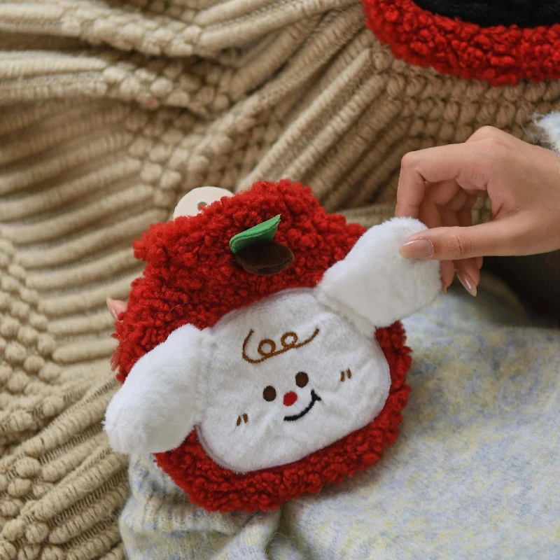 

New Hot-selling Small Hand Warmer Winter Warm Water Bag Creative Cute Apple Puppy Hot Water Bottle Office Warm Water Bag Gift