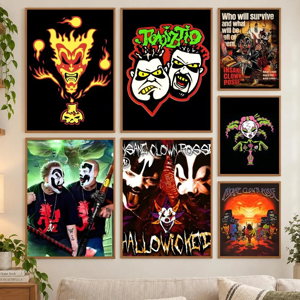 ICP I-Insane C-Clown Posse Poster HD Art Sticky Wall Waterproof Home Living Room Bedroom Bar Aesthetic Decoration