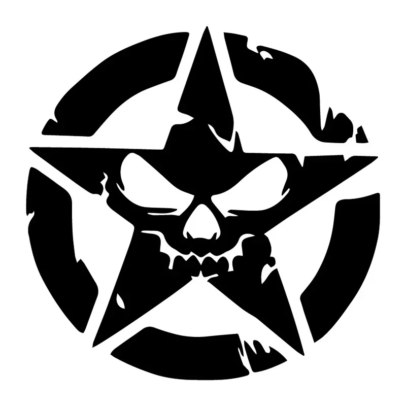 Car Sticker Skull Star Face Waterproof Vinyl Decal Suitable for Helmet Refrigerator Laptop Decal