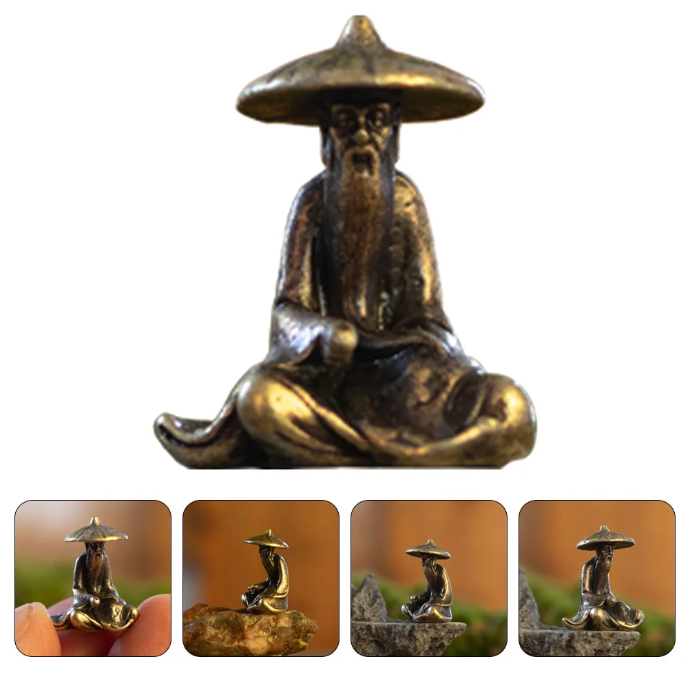 

Landscape Fisherman Decoration Miniature Alloy Figurine for Fish Tank Bonsai Garden Statues Lightweight Compact Nature