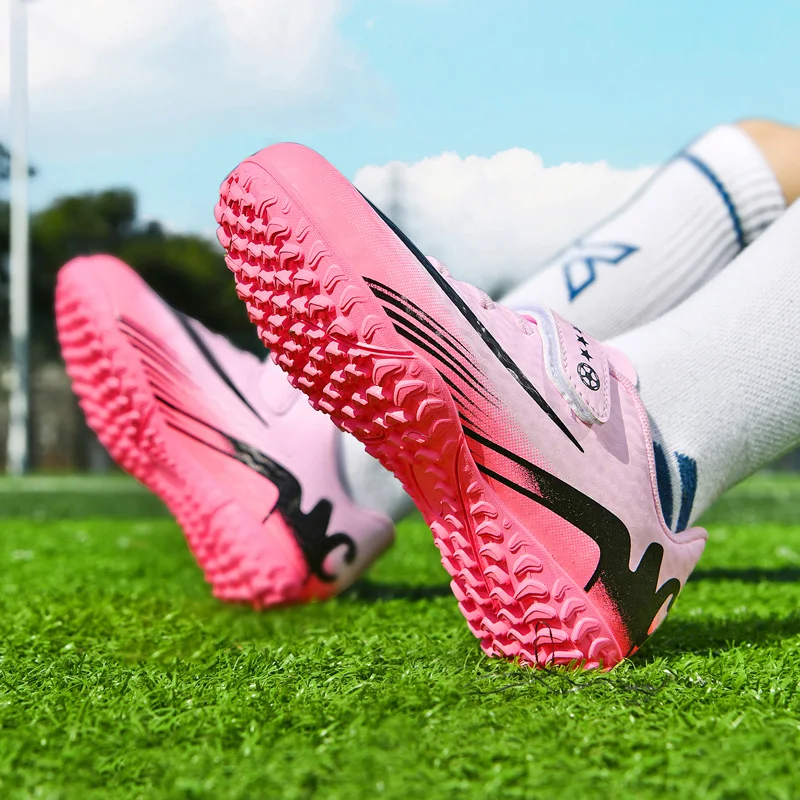 أحذية كرة القدم للأطفال، أحذية كرة قدم احترافية للأولاد والبنات، خفيفة الوزن ومقاومة للغاية، أحذية رياضية للأطفال غير قابلة للانزلاق #4