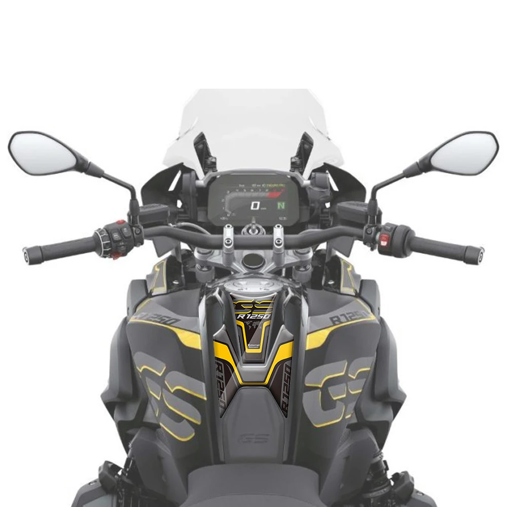 BMW için R1250GS 2018-2023 R 1250GS R1250 GS R 1250 GS motosiklet çıkartmalar yakıt tankı 3D kauçuk etiket kılçık koruyucu çıkartmaları