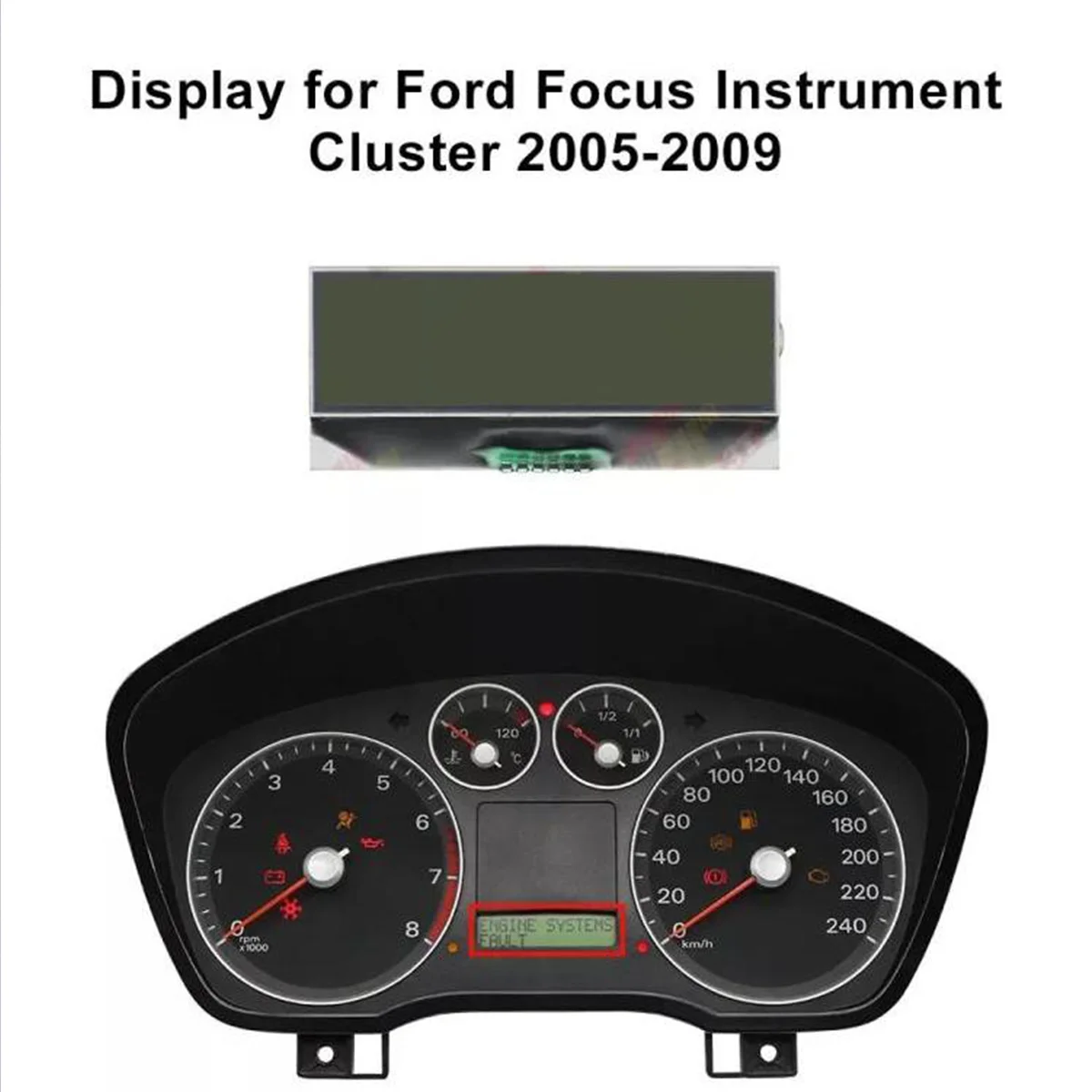 

Dashboard LCD Display for Ford Focus 2005-2009 Car Instrument Cluster Screen 5M5T10849ER 5M5T10849ES 5M5T10849GR 5M5T10849EP