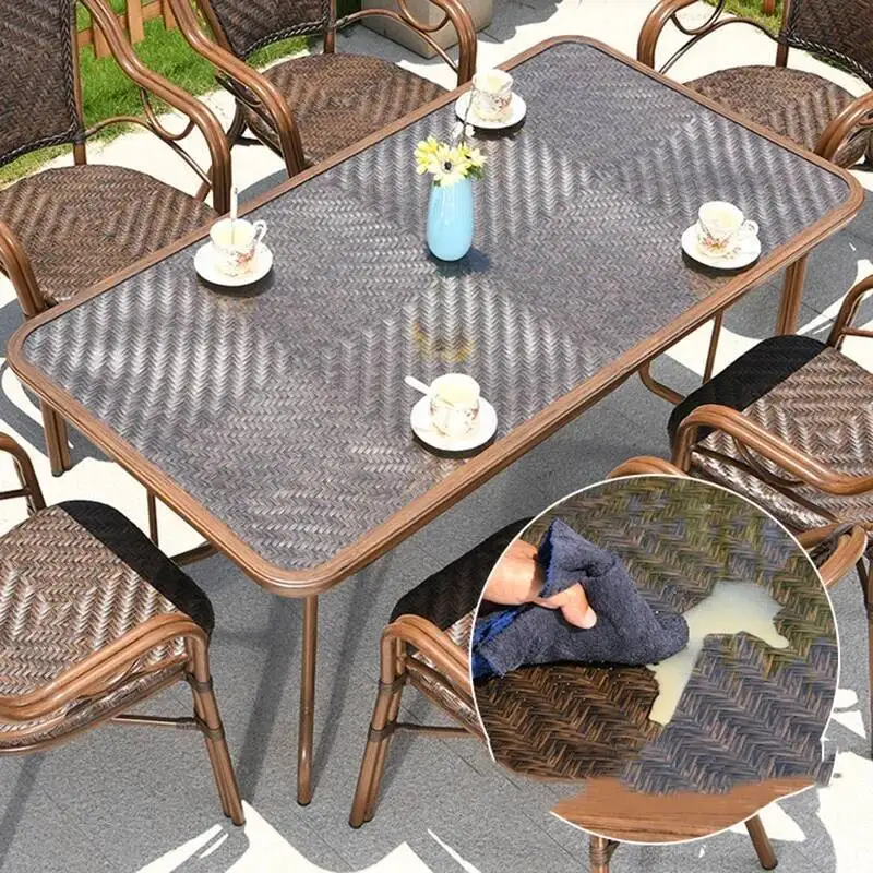 

Courtyard Outdoor Armchair Tables Rattan Lounge Chair Nordic Luxury Outdoor Tables Minimalist Backyard Tuinmeubelsets Furniture