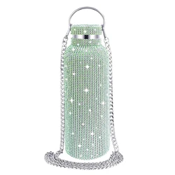 750ml Large Capacity Vacuum Flask Bottle Insulated Water Bottle with Bling Shiny Rhinestone Stainless Steel Thermal Bottle Gifts