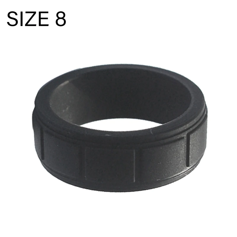 8Mm Popular For Women Silicone Cool Rings Rectangle Silicone Wedding Ring Environmental Sports Ringx2