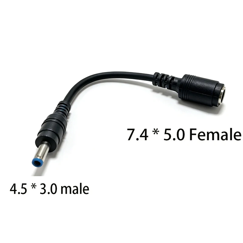 

1PCS 7.4*5.0 to 4.5*3.0mm DC power charger converter an excellent alternative DC adapter connector cable for HP Dell Blue Tips