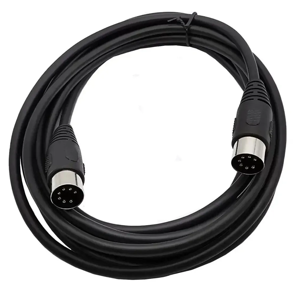 7 Pin DIN Male to Male Audio Cable Metal Plug Professional MIDI Cord 1M 1.5M 3M for Synthesizer Retro Stereo Amplifiers Speakers