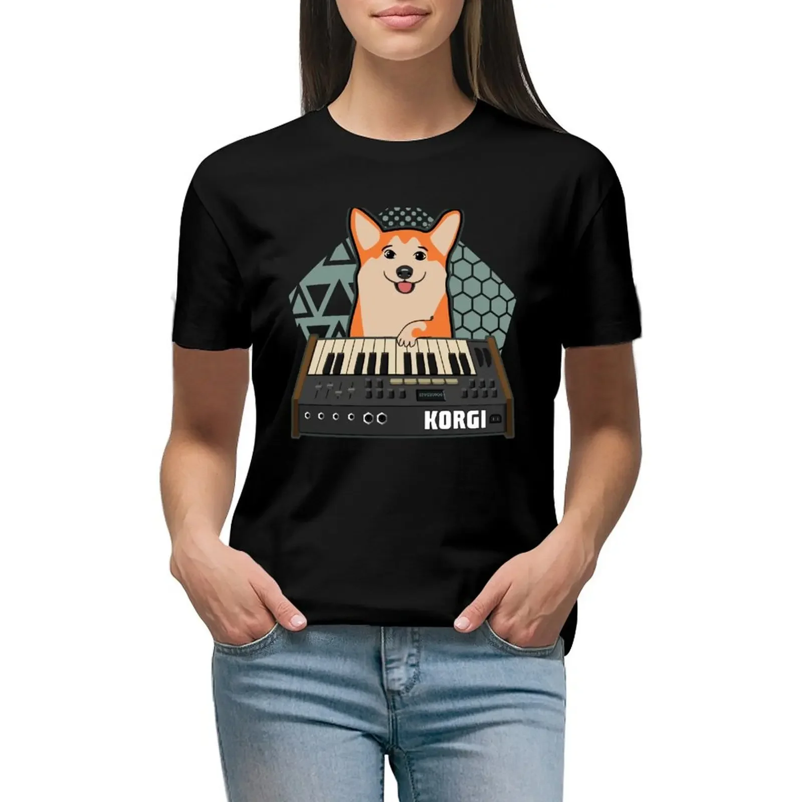 Funny Synthesizer fan KORGI Corgi Dog Lover T-Shirt customs design your own customs oversized designer clothes Women luxury