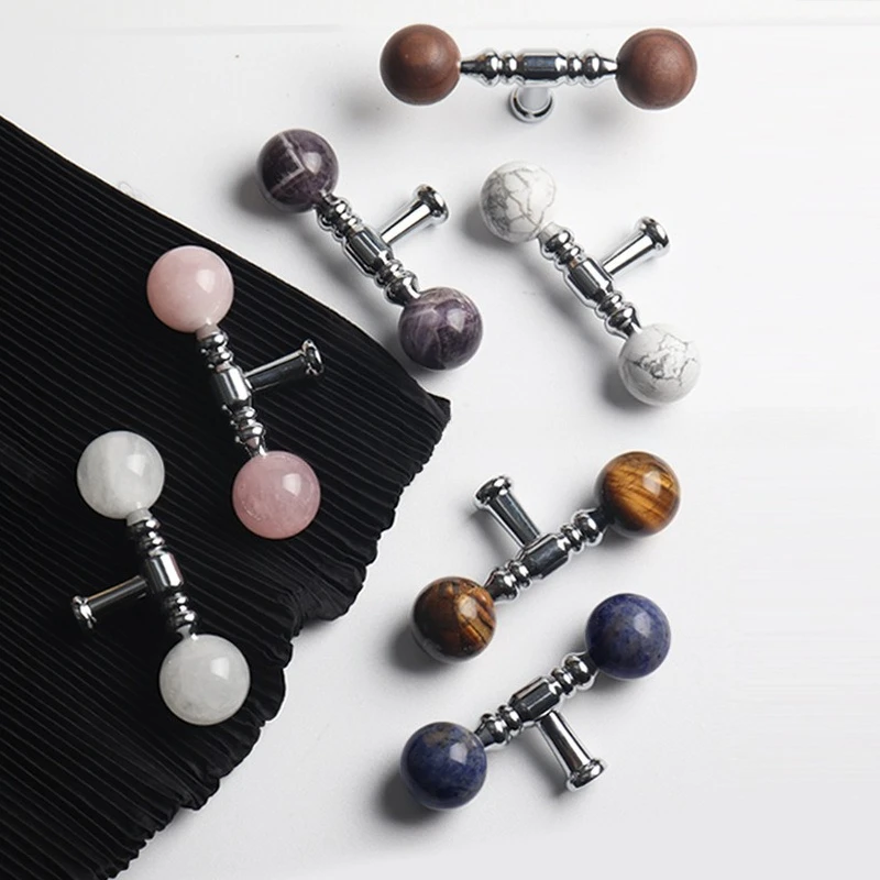 

Middle aged wind cabinet door handle French wardrobe handle cabinet kitchen silver drawer retro high-end American crystal