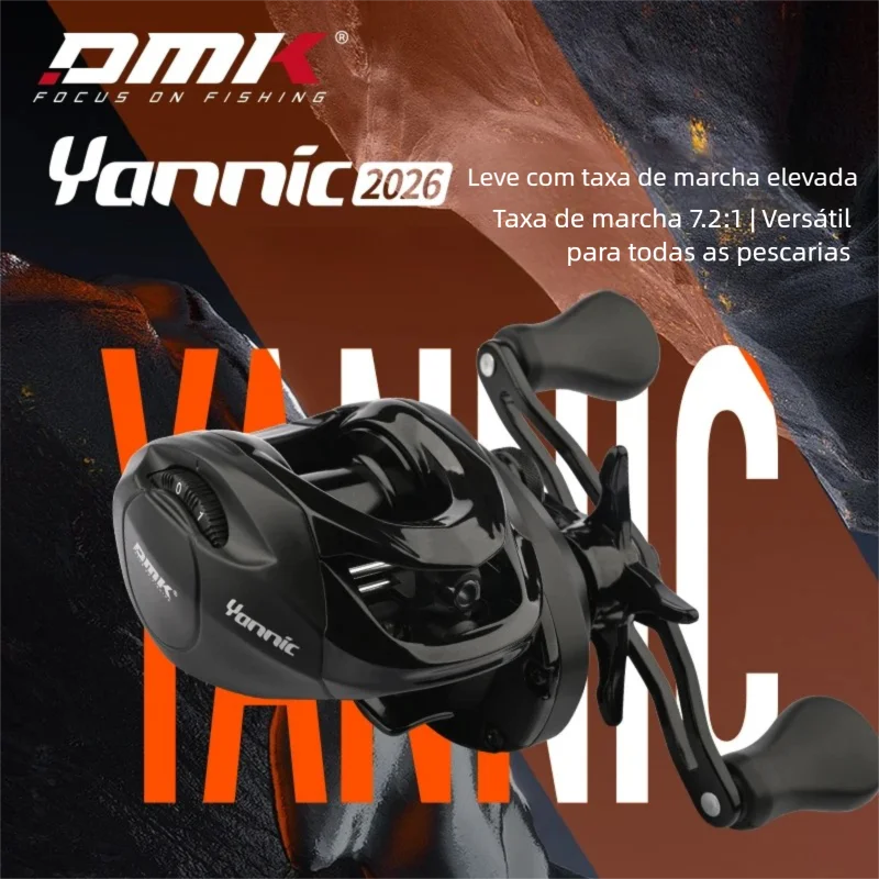 dmk-2026-nouveau-moulinet-baitcasting-yannic-72-1-9-1bb-frein-max-5kg-moulinet-de-peche-a-profil-bas-frein-magnetique-aim-guide-de-ligne-conique