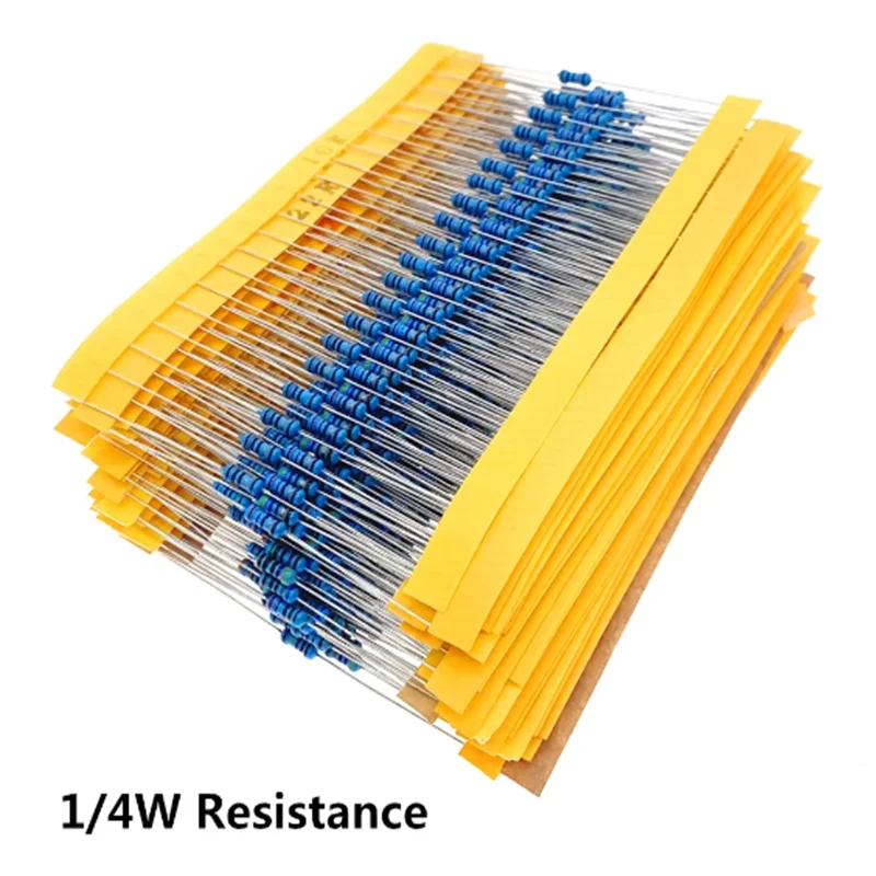 600pcs 1/4W 1% Metal Film Resistor Pack: 30 kinds Of Vommon Resistance, 20 Of Each, A total Of 600 Pieces