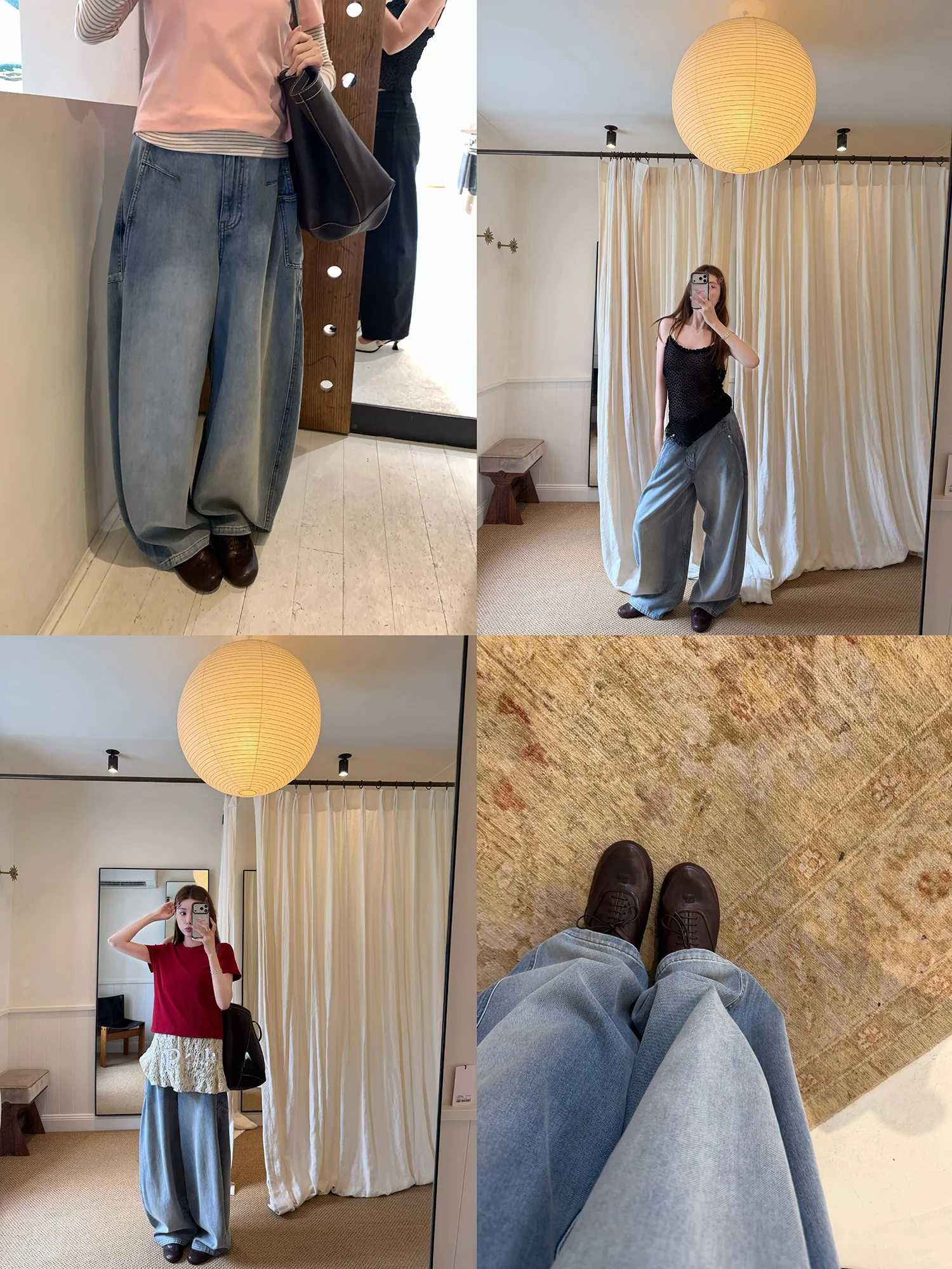 

Light Deconstructed Vintage Light Wash Loose Wide Leg Jeans Realzz Official Women's Casual Soft Denim Pants Spring Season