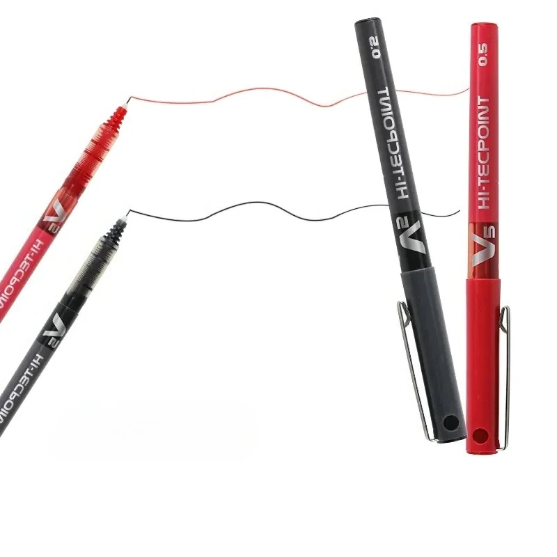 

0.5mm Black Red Tattoo Skin Scribe Pen Makeup Tattoo Accesories Microblading Skin Marker Pen Eyebrow Lip Tattoo Pens 5pcs