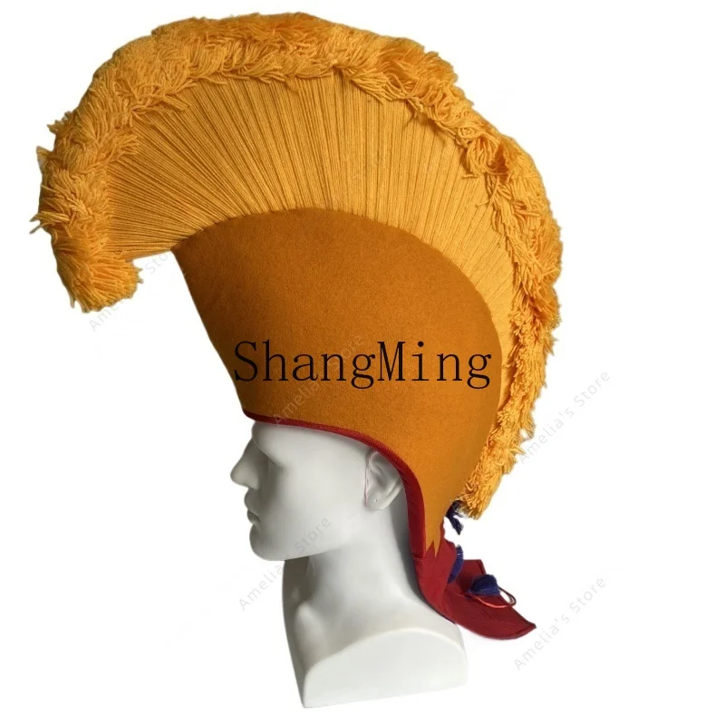 

CL Buddhist monk's sect Kaba Gaden traditional hat Gelug school yellow hat school square head lama master uniform