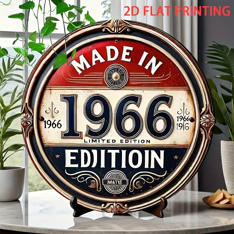 2D Flat, 1pc 2D Flat Print 1966 Reissue Sign - 