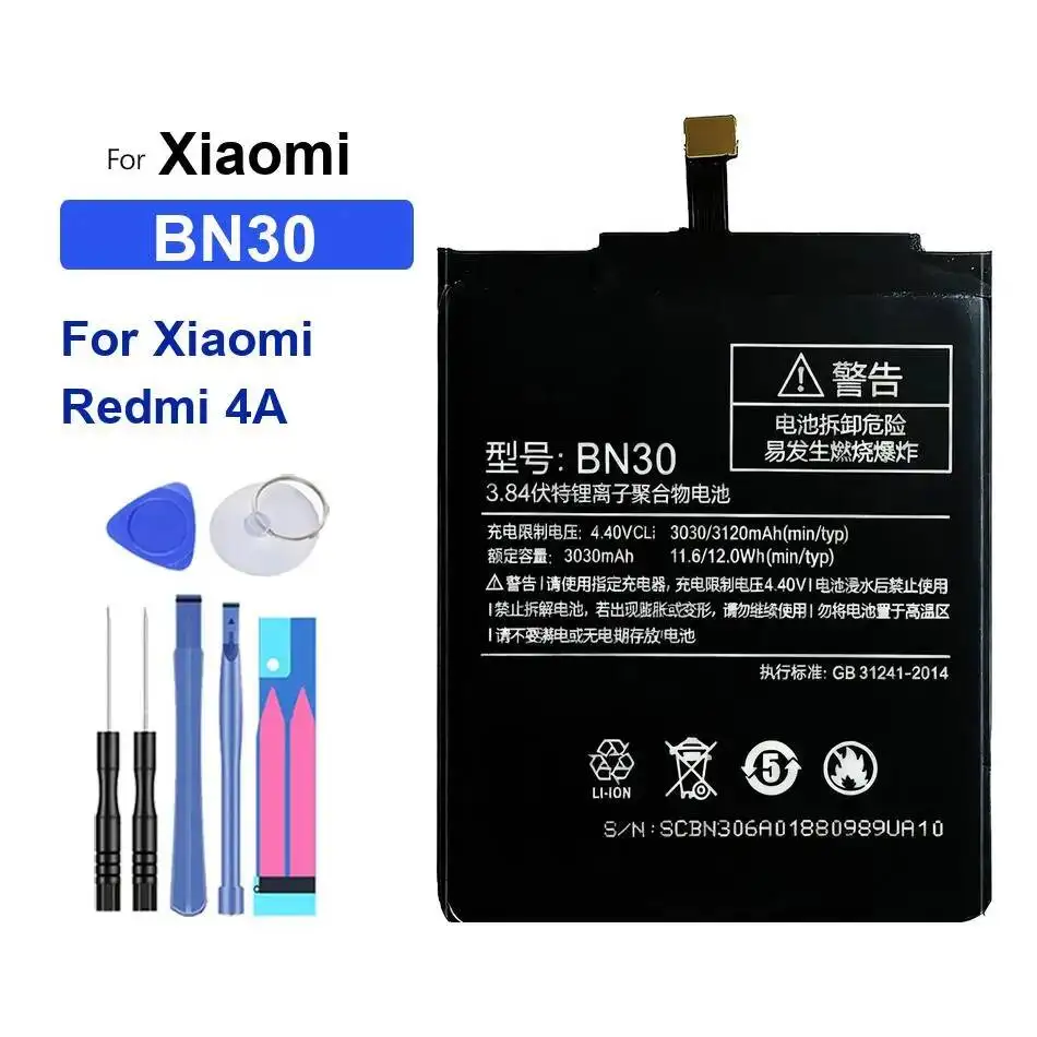

Battery For Xiaomi Redmi 3 3S 3X 4 4A 4X 5A 5 Plus Pro Prime BM47 BM4A BN30 BN34 BN35 BN40 BN42 BN44