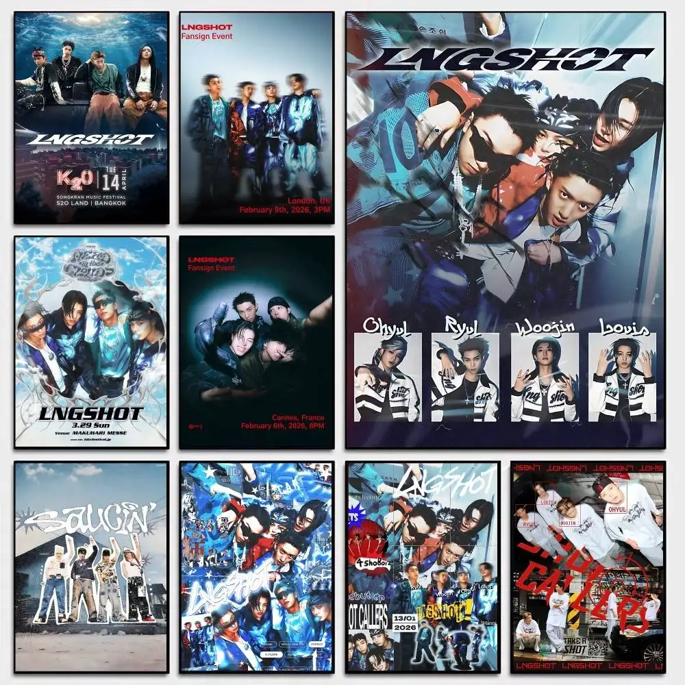 LNGSHOT Debut EP SHOT CALLERS DIY Sticky Poster Whitepaper Prints Posters Artwork Vintage Decorative Painting