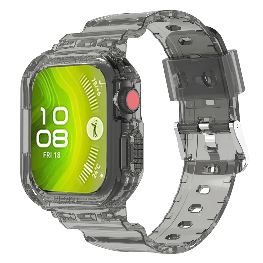 2in1 Case Band For Huawei Watch Fit3 Fit4 Fit4Pro Strap Soft TPU Protector Cover For Huawei Fit 4Pro Silicone Protective Correa